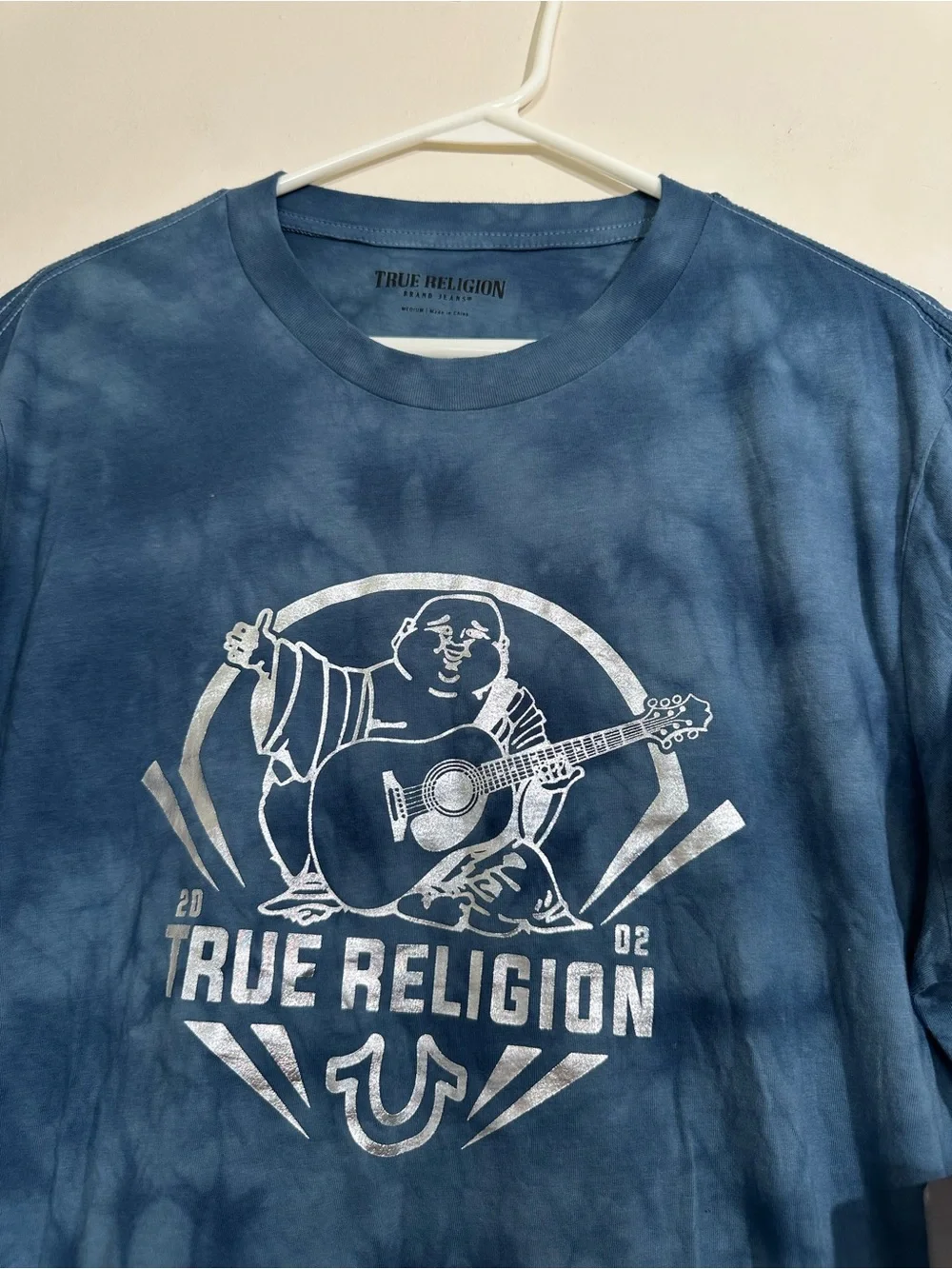 True Religion Navy Tie-Dye Graphic Crewneck Tee